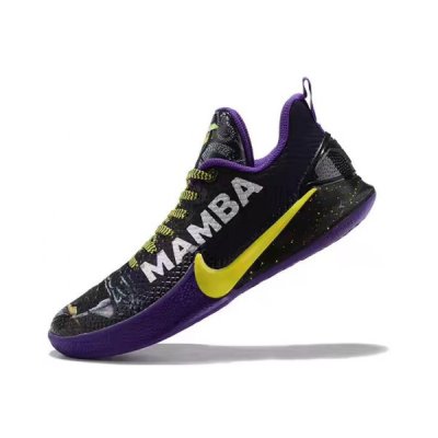 Nike Kobe Mamba Focus Siyah / Mor / Sarı Basketbol Ayakkabısı Türkiye - FOFQ07I0